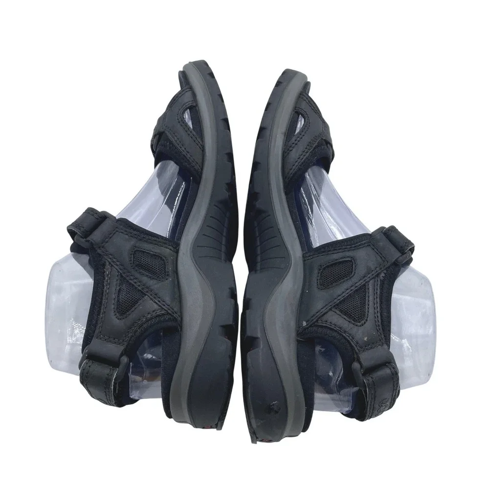 Ecco Receptor Technology‎ Mens 40 US 6/6.5 Black Leather Sport Sandals